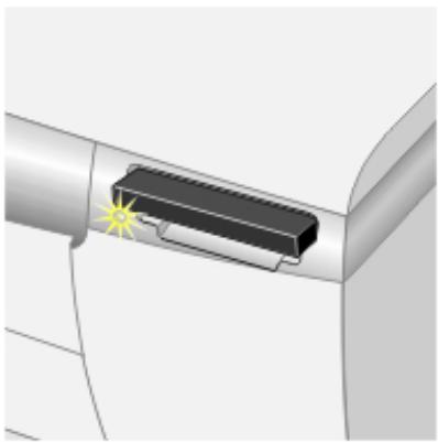 LEXMARK P450 - Insertion d'une carte mémoire - 1