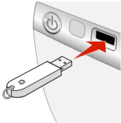 LEXMARK P450 - Insertion d'un lecteur flash USB - 1