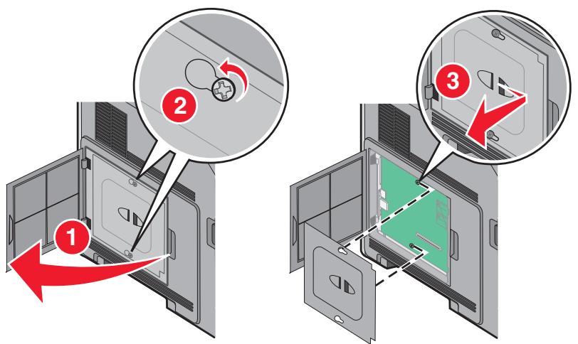 LEXMARK T650 - Installation d'une carte mémoire flash ou d'une barrette microcode - 2