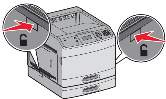 LEXMARK T650 - Retrait d'un bac optionnel - 1