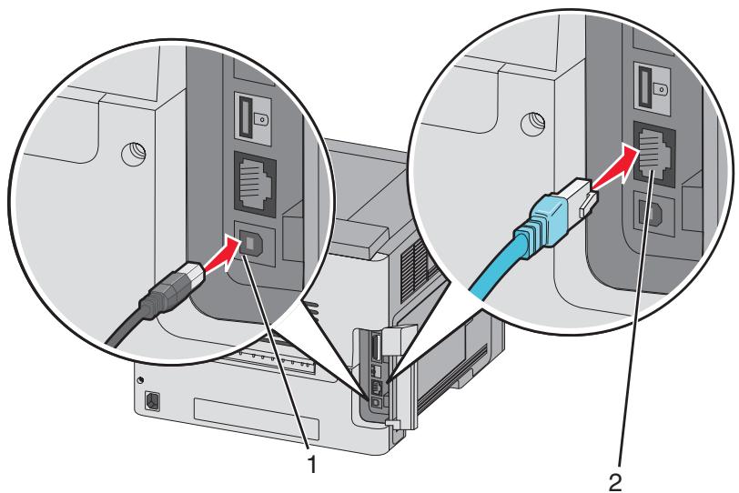 LEXMARK T650 - Connexion des cables - 1
