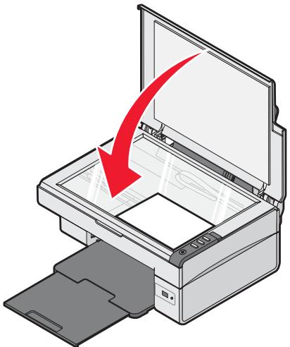 LEXMARK X2470 - Positionnement d'un original sur la vitre du scanner - 3