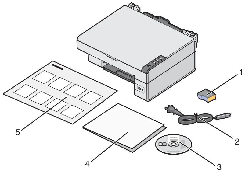 LEXMARK X2470 - Vérification du contenu de l'emballage - 1