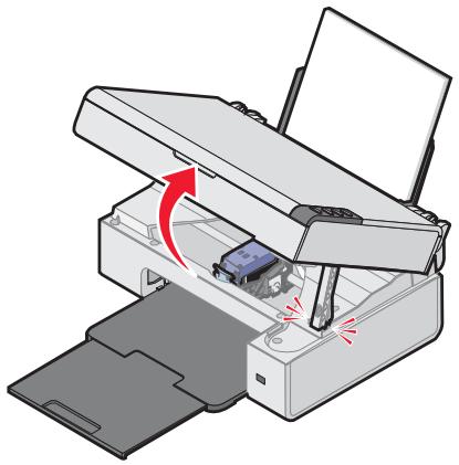 LEXMARK X2470 - Retrait d'une cartouche usagée - 1