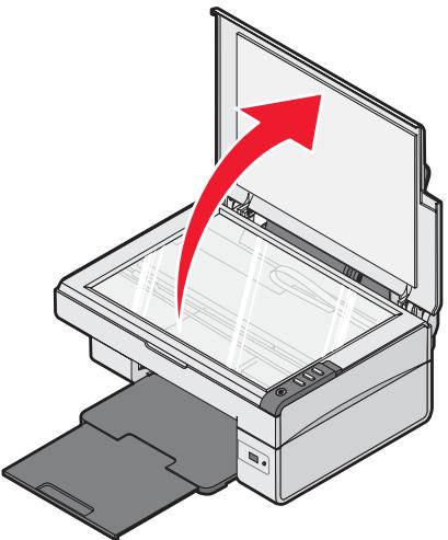 LEXMARK X2470 - Positionnement d'un original sur la vitre du scanner - 1