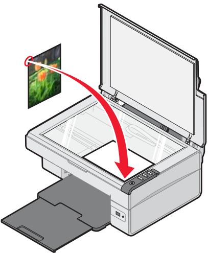 LEXMARK X2470 - Positionnement d'un original sur la vitre du scanner - 2