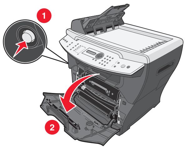 LEXMARK X342N - Retrait d'une cartouche de toner - 1