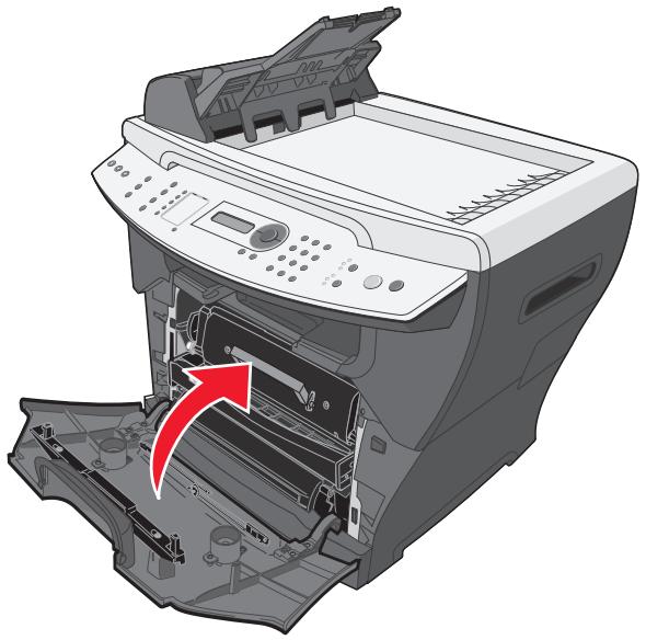 LEXMARK X342N - Refermez le carter avant. - 1