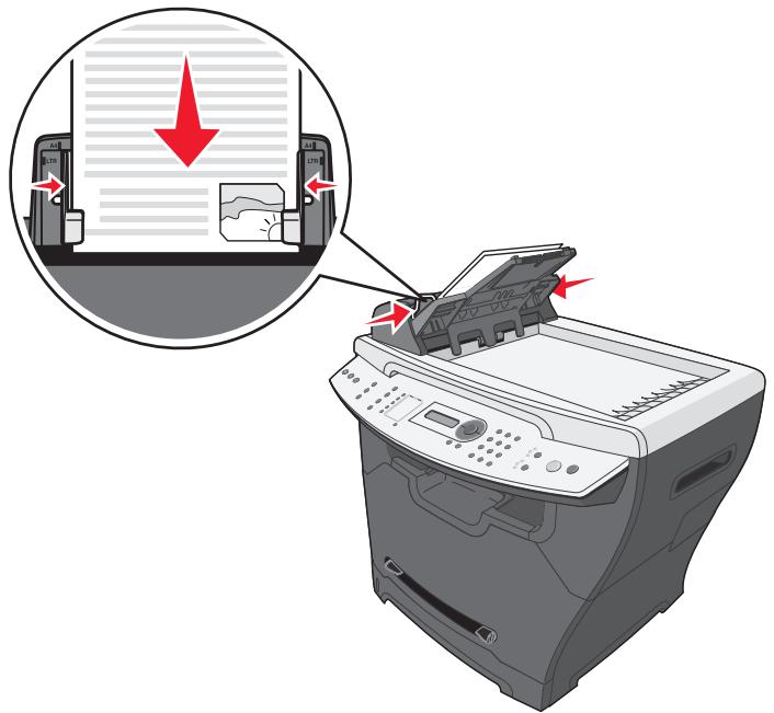 LEXMARK X342N - Chargement de documents originaux dans le DAA - 1