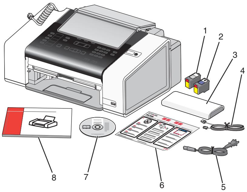 LEXMARK X5075 - Vérification du contenu de l'emballage - 1