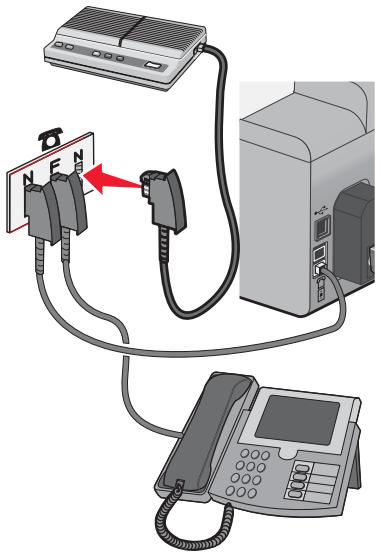 LEXMARK X5075 - Connexion directe à une prise téléphonique murale allemande - 4