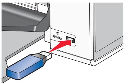 LEXMARK X5075 - Insertion d'un lecteur flash - 1