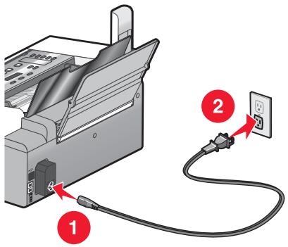 LEXMARK X5075 - Déconnectez et reconnectez le câble d'alimentation. - 1