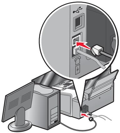 LEXMARK X5075 - Connexion à un ordinateur équipé d'un modem - 3