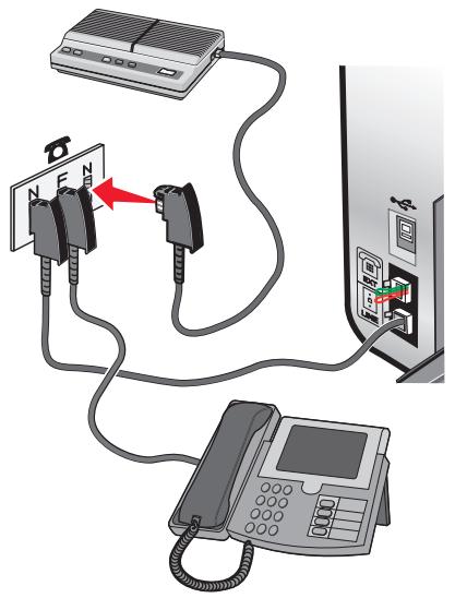 LEXMARK X5320 - Connexion directe à une prise téléphonique murale allemande - 4