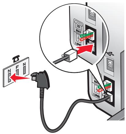 LEXMARK X5320 - Connexion directe à une prise téléphonique murale allemande - 2