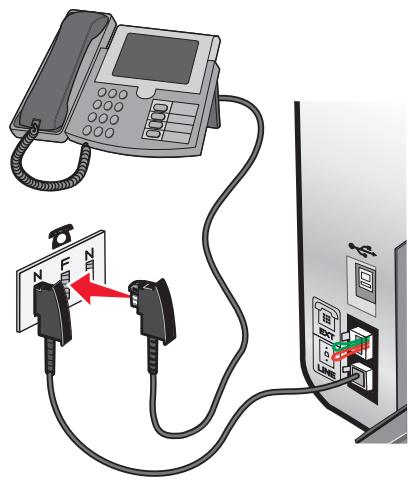 LEXMARK X5320 - Connexion directe à une prise téléphonique murale allemande - 3