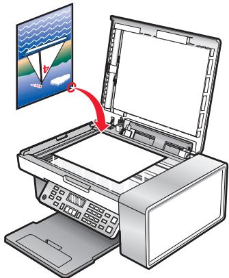LEXMARK X5340 - Chargement d'un original sur la vitre du scanner - 2