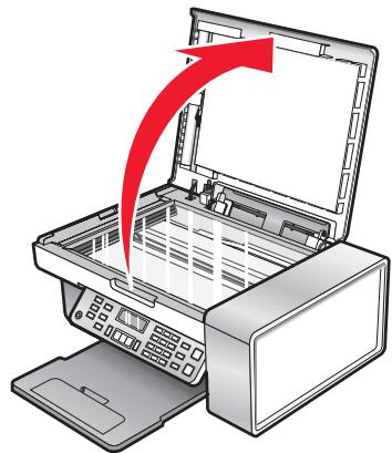 LEXMARK X5340 - Chargement d'un original sur la vitre du scanner - 1