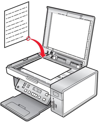 LEXMARK X5435 - Chargement d'un original sur la vitre du scanner - 2