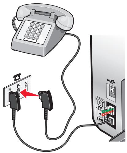 LEXMARK X5435 - Connexion directe à une prise téléphonique murale allemande - 3
