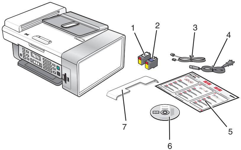 LEXMARK X5495 - Vérification du contenu de l'emballage - 1