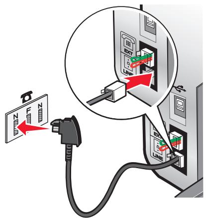 LEXMARK X5495 - Connexion directe à une prise téléphonique murale allemande - 2