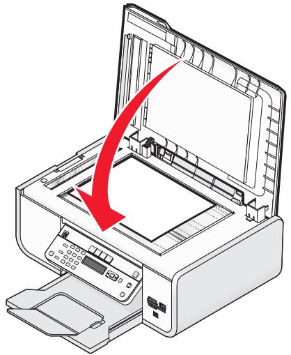 LEXMARK X5650 - Chargement d'un original sur la vitre du scanner - 3