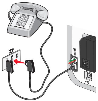 LEXMARK X5650 - Connexion directe à une prise téléphonique murale allemande - 3