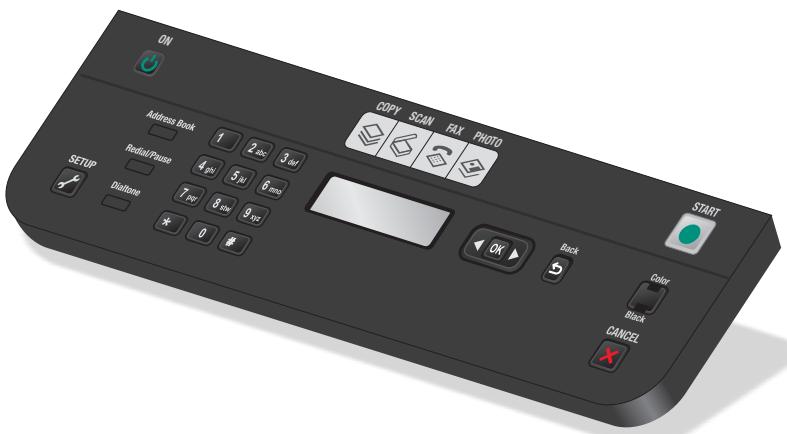 LEXMARK X5650 - Utilisation du panneau de commandes de l'imprimante - 1