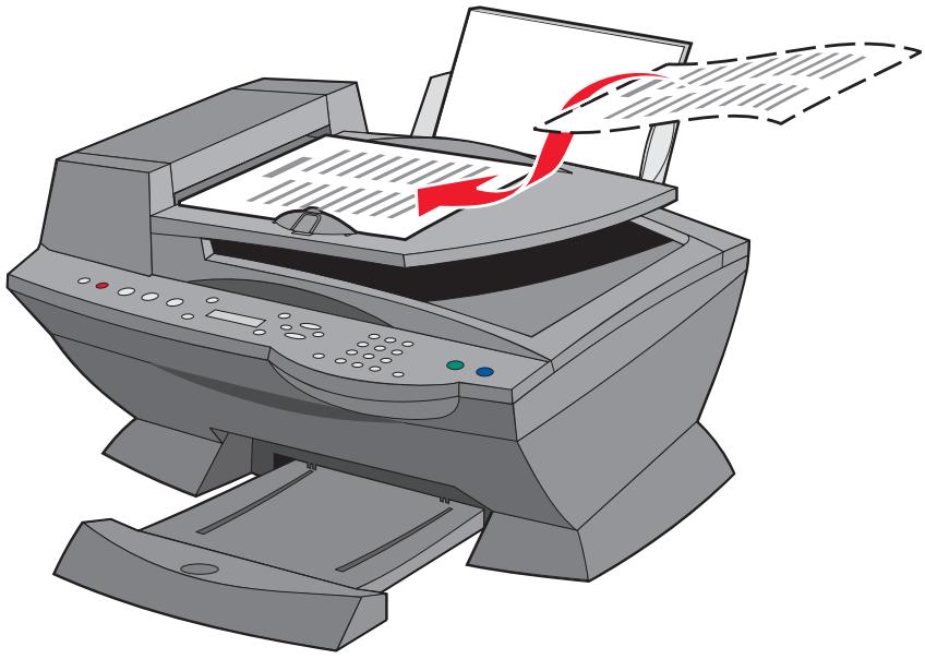 LEXMARK X6170 - Chargement d'un document dans le dispositif d'alimentation automatique (ADF) - 1