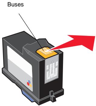 LEXMARK X6170 - Essuyez les buses et les contacts de la cartouche : - 1