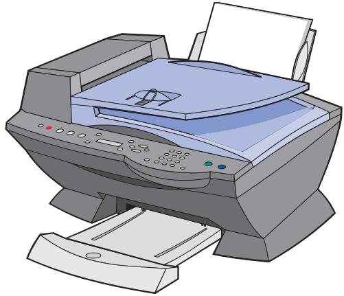 LEXMARK X6170 - Utilisation du panneau de commandes et de la vitre du scanner - 2