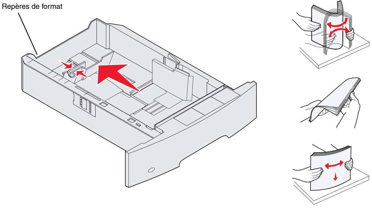 LEXMARK X642E - Chargement des tiroirs standard et optionnels - 3