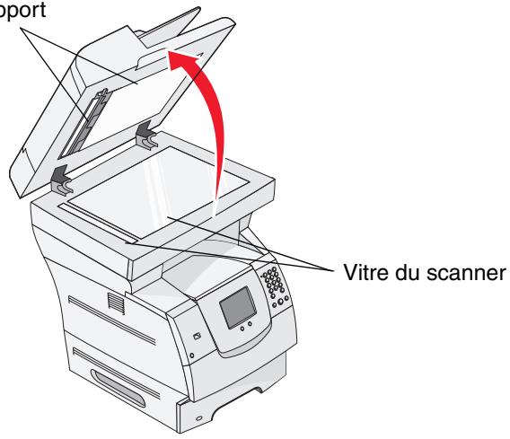 LEXMARK X642E - Nettoyage de la vitre du scanner à plat et des supports - 2