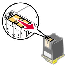 LEXMARK X73 - Pour essuyer les buses et les contacts de la cartouche : - 1