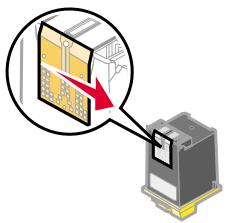 LEXMARK X73 - Pour essuyer les buses et les contacts de la cartouche : - 2