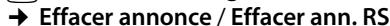GIGASET E490,  E495 - Suppression des annonces - 5