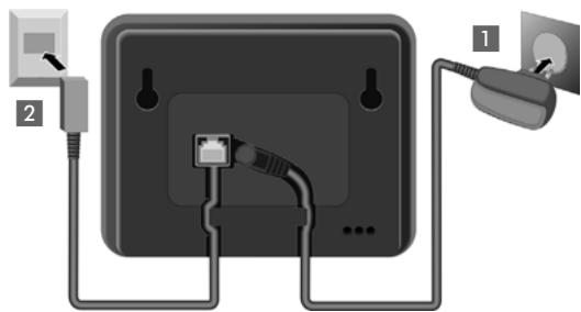 GIGASET E490,  E495 - Raccordement de la base - 1