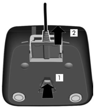 GIGASET E490,  E495 - Raccordement du chargeur - 2