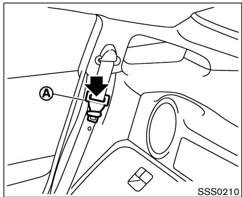 NISSAN 350Z 2003 - Vérification du fonctionnement des ceintures de sécurité - 1