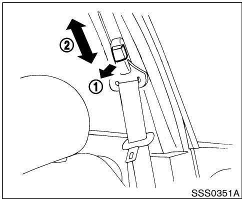 NISSAN MURANO 2005 - Vérification du fonctionnement des ceintures de sécurité - 1