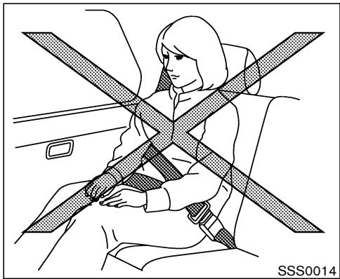 NISSAN MURANO 2005 - PRÉCAUTIONS À PRENDRE AVEC LES CEINTURES DE SÉCURITÉ - 3