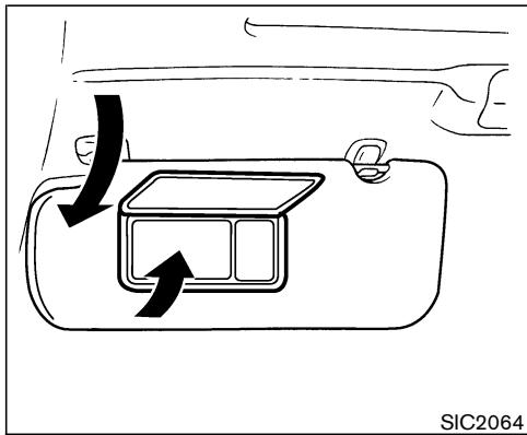 NISSAN MURANO 2005 - ÉCLAIRAGE DU MIROIR DE COURTOISIE (si le véhicule en est équipé) - 1