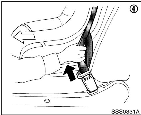 NISSAN MURANO 2005 - l'installer sur le siège du passager avant. - 3