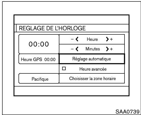 NISSAN MURANO 2005 - Réglage de l'heure d'été - 1