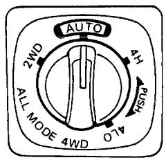 NISSAN PATHFINDER 2003 - Fonctionnement du commutateur de mode de traction - 1