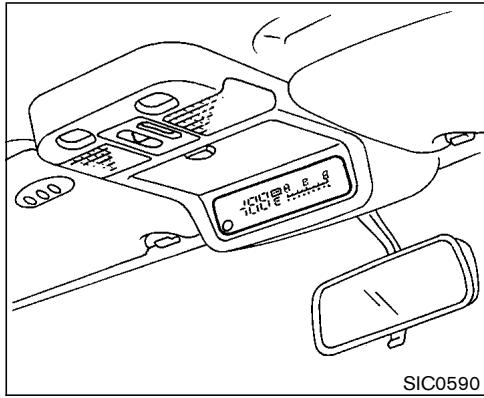 NISSAN PATHFINDER 2003 - AFFICHAGE DE LA BOUSSOLE ET DE LA TEMPERATURE EXTERIEURE (si le vehicule en est équipé) - 1