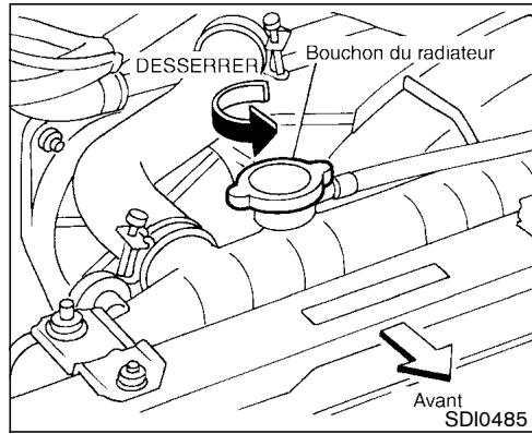 NISSAN PATHFINDER 2003 - Si le niveau du liquide de refroidissement - 1