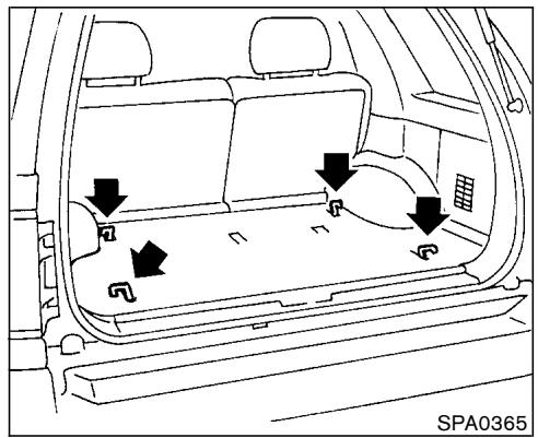NISSAN PATHFINDER 2003 - FIXATION DE LA CHARGE - 1